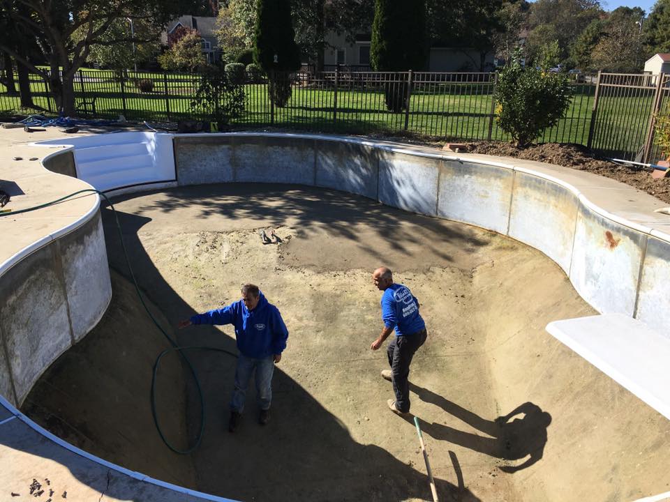 During Vinyl Liner Replacement